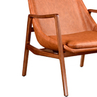 Poltrona Sala De Estar Rui 67cm Madeira Maciça | Courino Cara